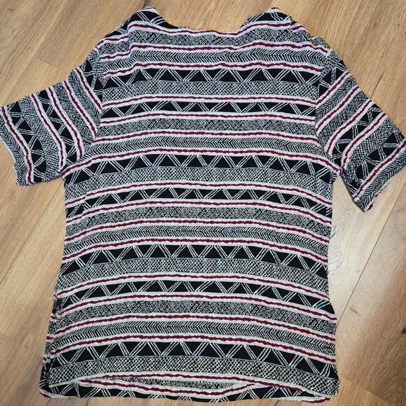 Lee David Woman's Career Casual Multicolor Tunic Top Short Sleeve Size 22/24W - Picture 2 of 11